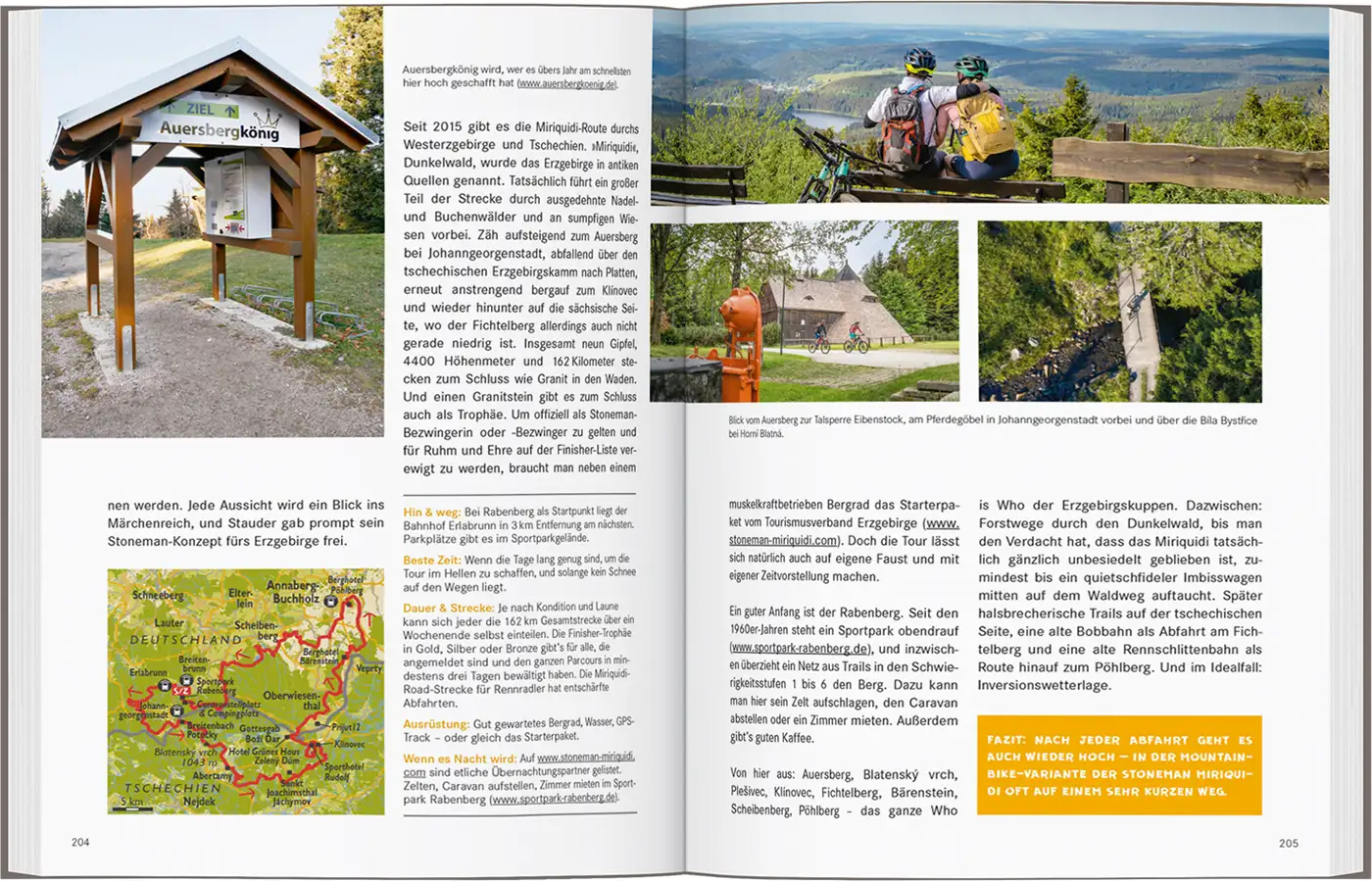 Buchinhalt Erzgebirge Radfahrer