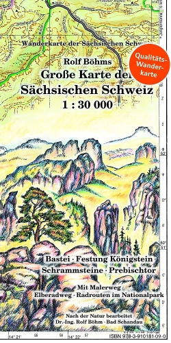 Große Wanderkarte der Sächsischen Schweiz