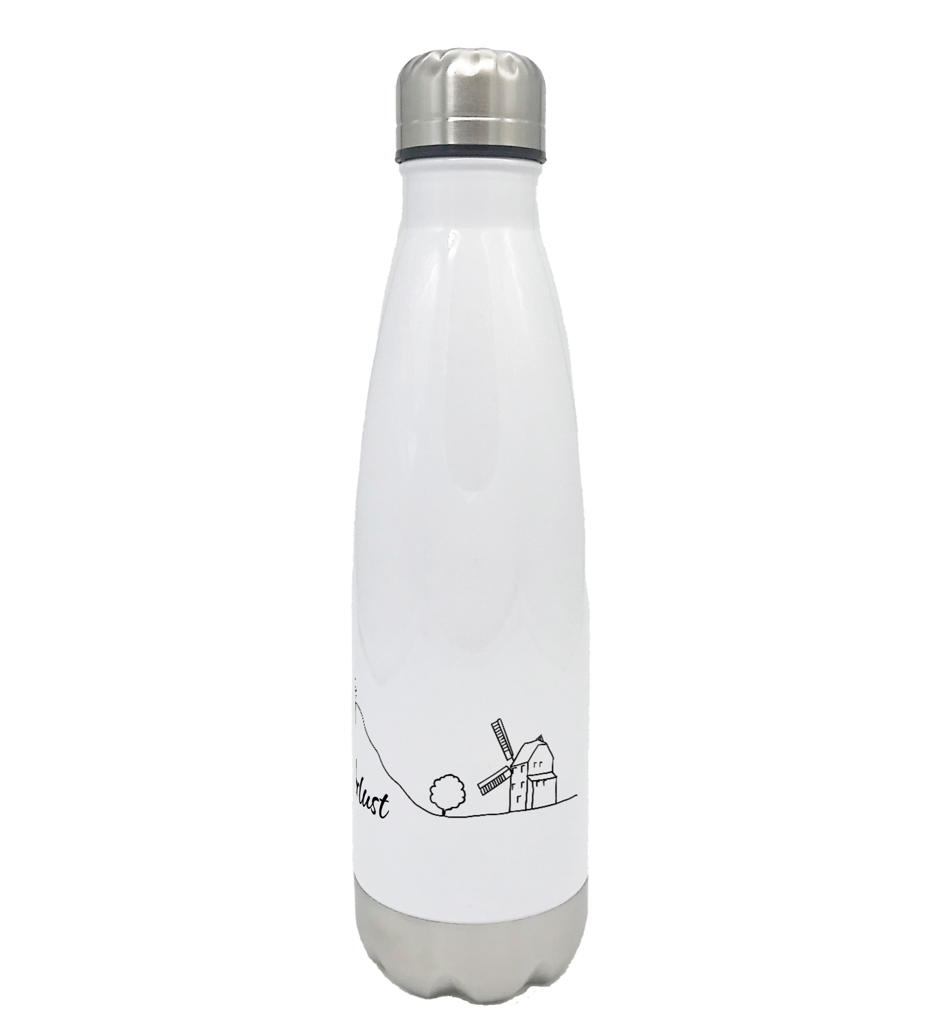 Bedruckte Thermosflasche Windmühle Oberlausitz