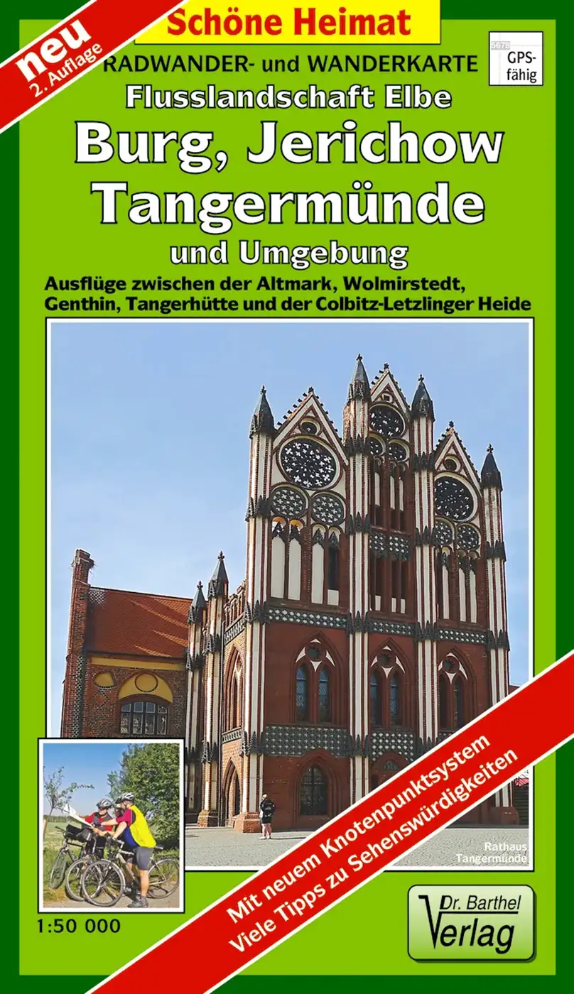 Radkarte Elbe Burg Jerichow Tangermünde Kirche Barthel