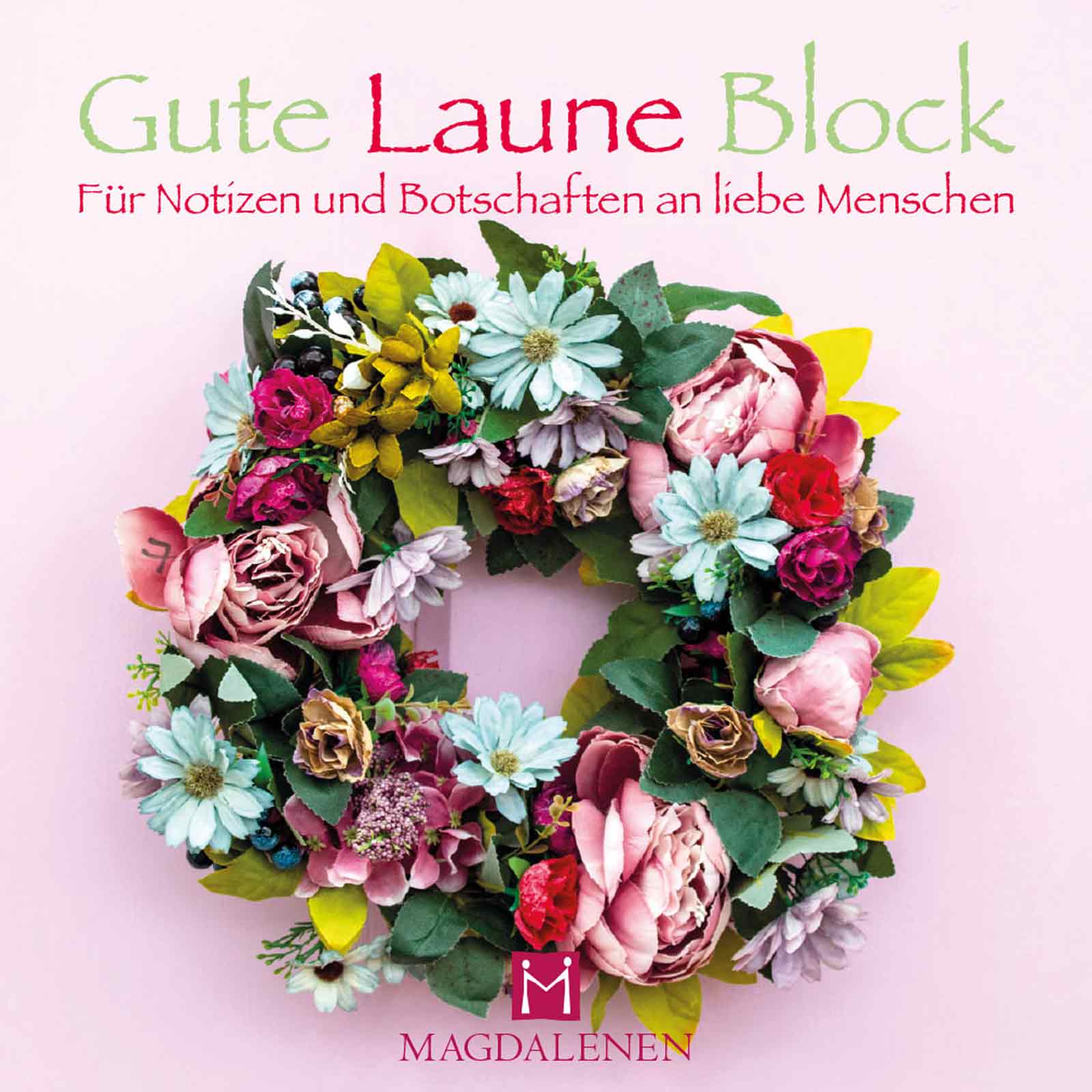 Block Geschenkkarten Blumenkranz für Notizen und Botschaften
