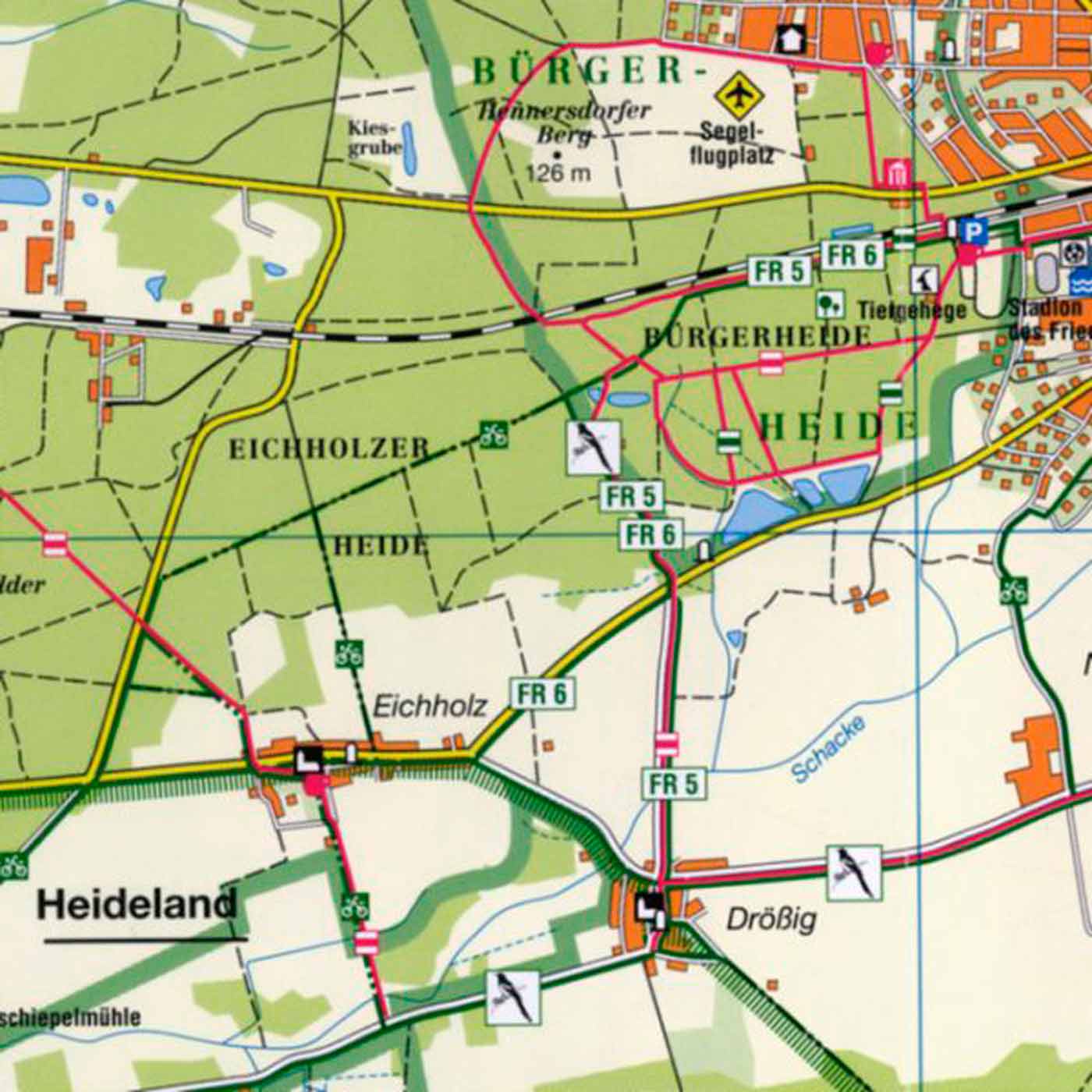 Radkarte Sängerstadt Finsterwalde Doberlug Wanderkarte
