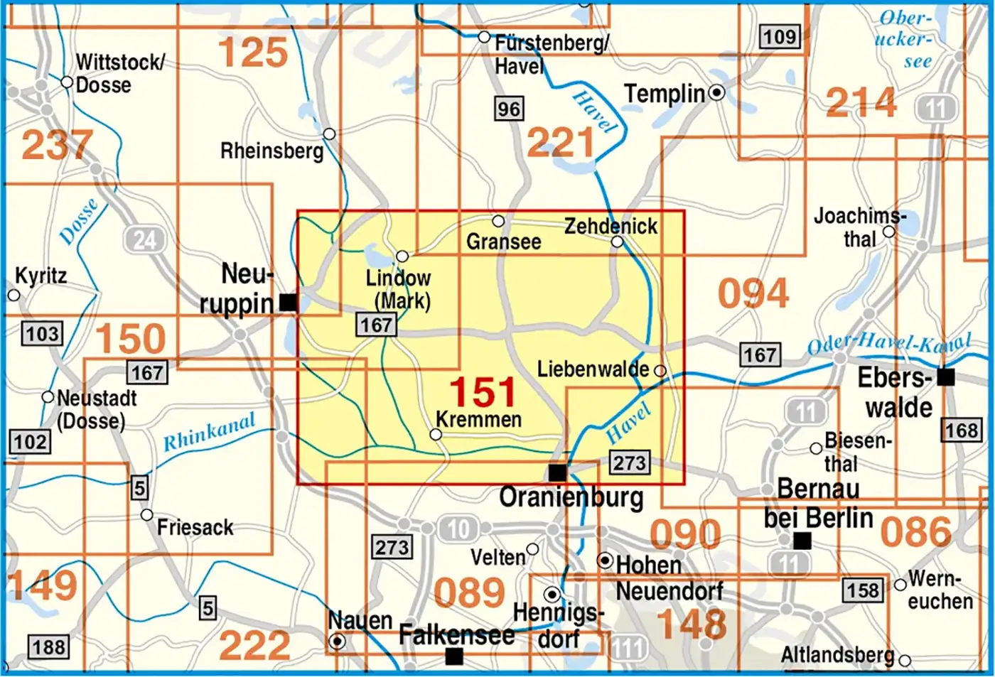 Karte Löwenberger Land Barthel 151
