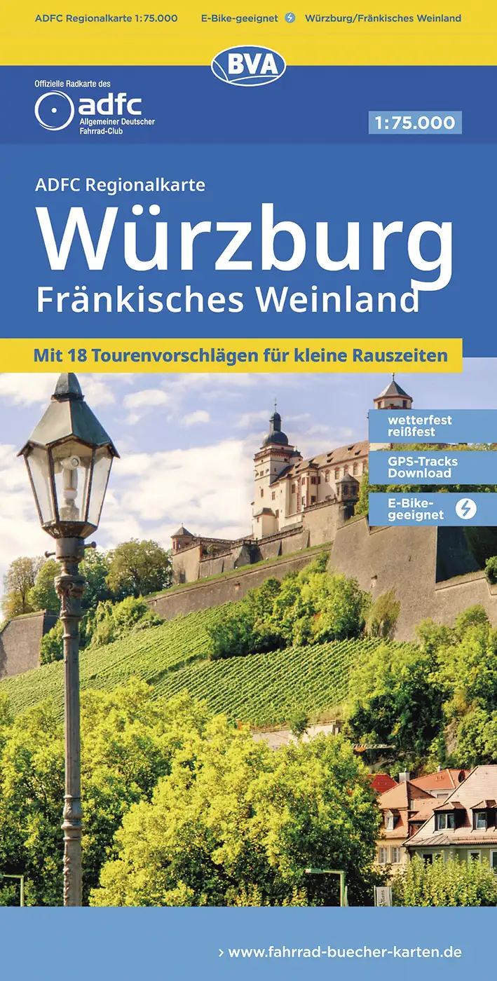Radkarte Würzburg Fränkisches Weinland ADFC