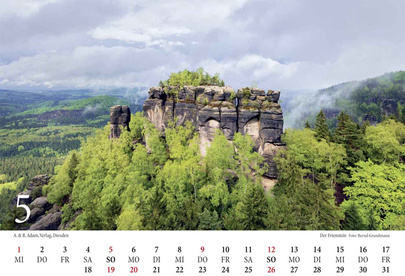 Tischkalender Elbsandsteingebirge 2024