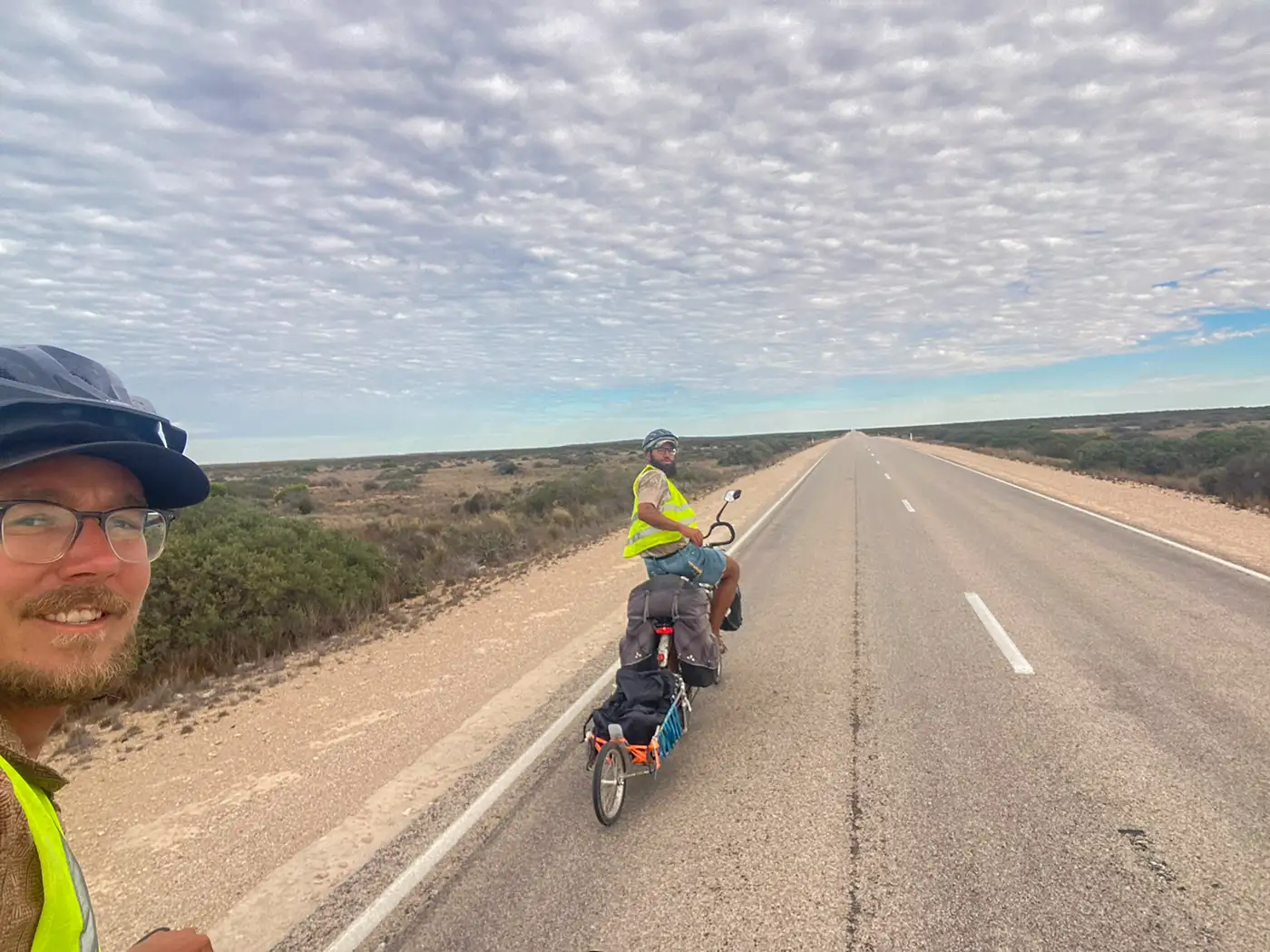 Radfahrer auf Straße
