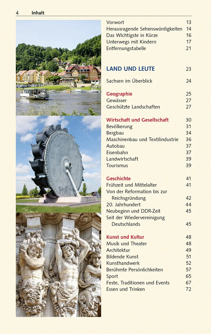 Reiseführer Sachsen Inhalt Land und Leute