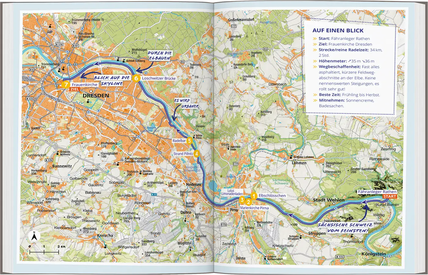Buch Karte Dresden Elbe