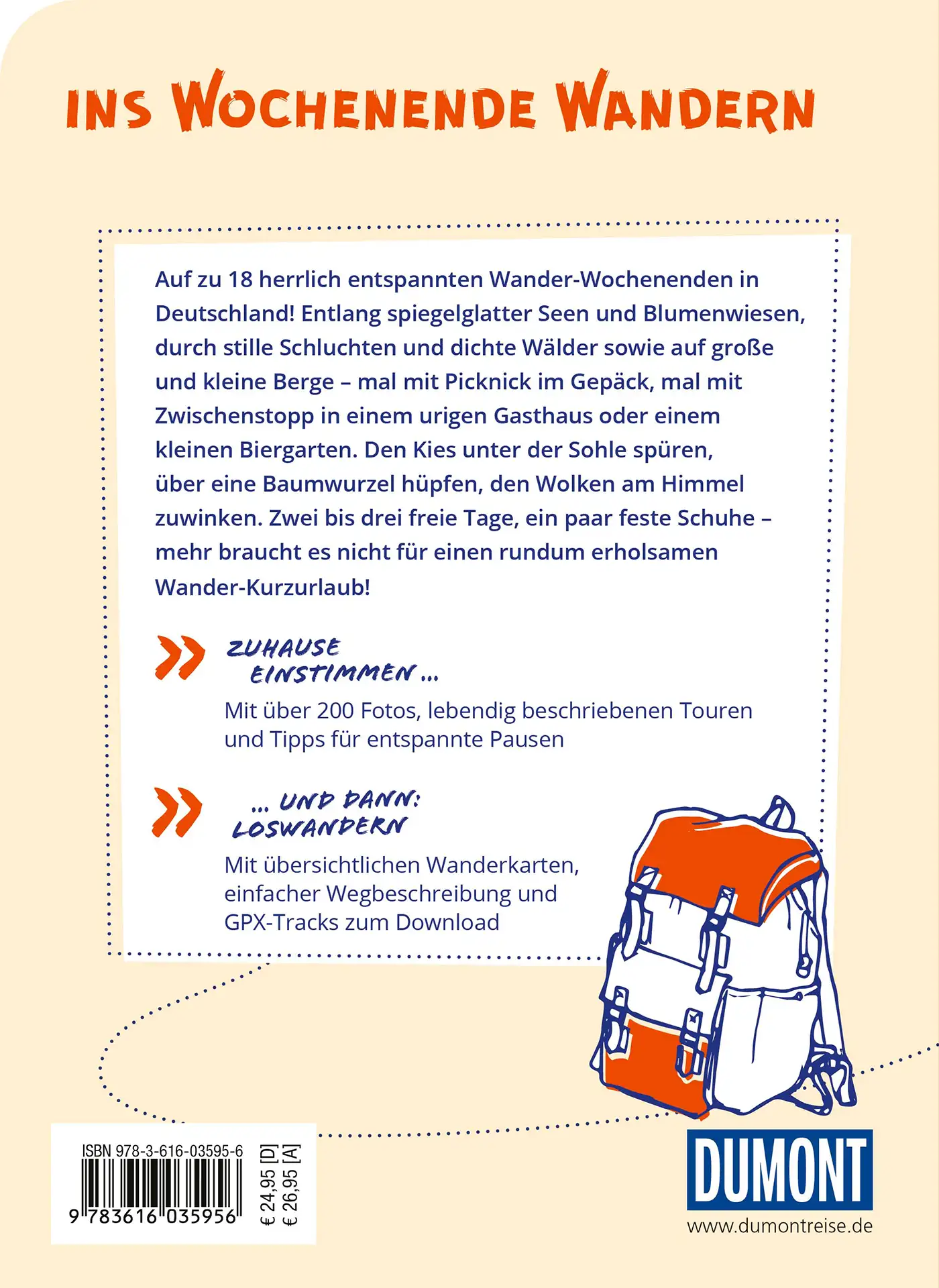 Buch Rückseite Wochenende Wandern