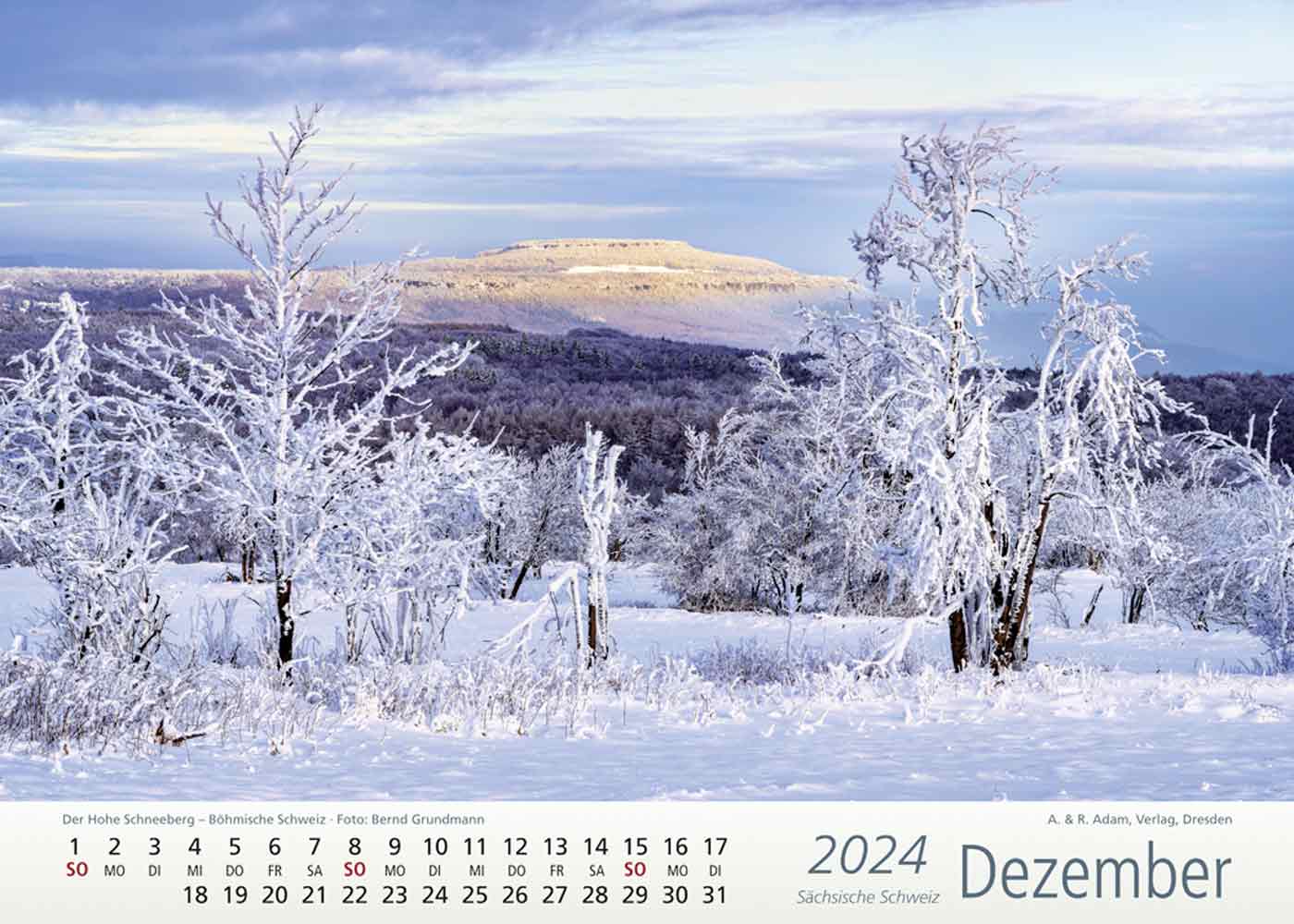 Kalender Sächsische Schweiz 2024 Winter