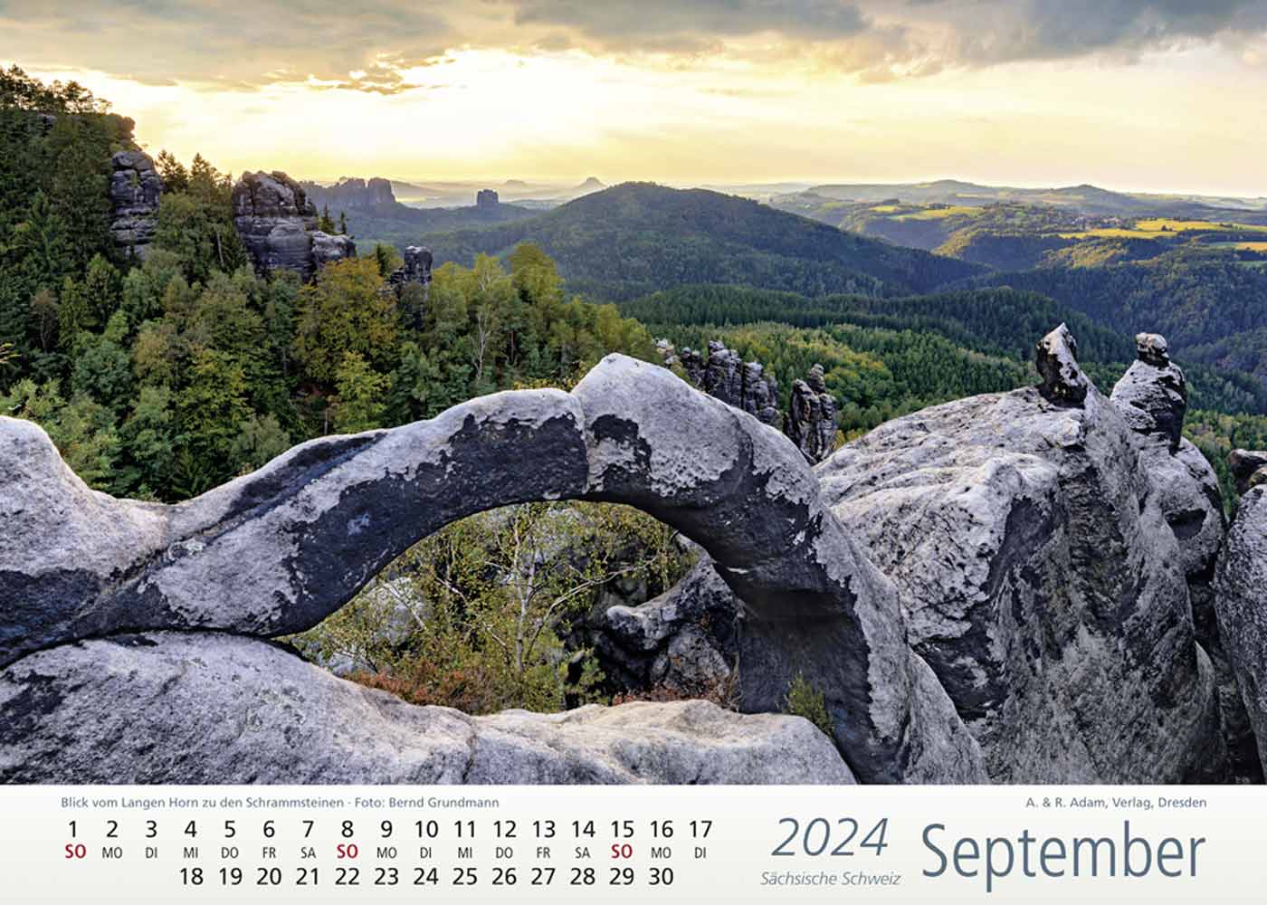 Kalender Sächsische Schweiz 2024 Prebischtor