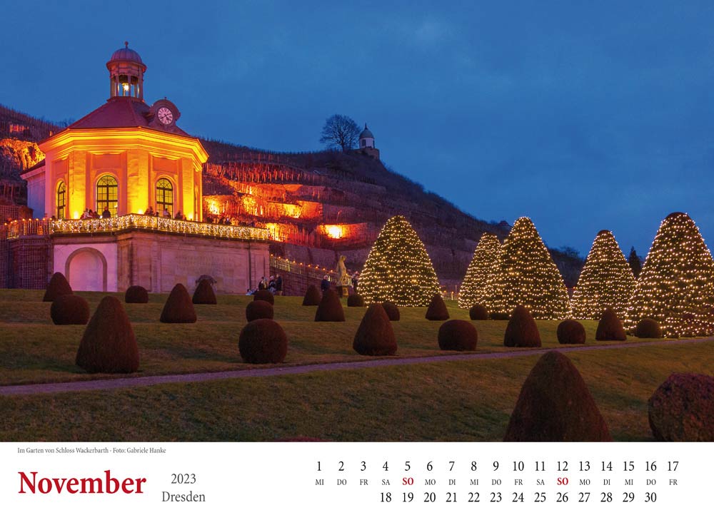 Kalender Dresden Schloss Wackerbarth