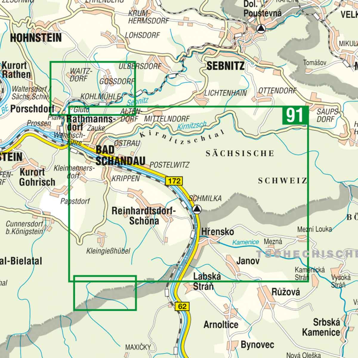 Karte Sächsische Schweiz Hintere