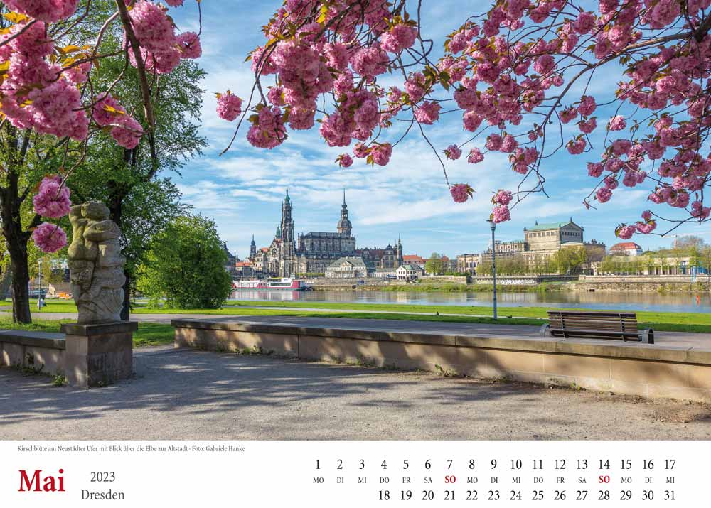 Kalender Dresden Neustädter Ufer Altstadt
