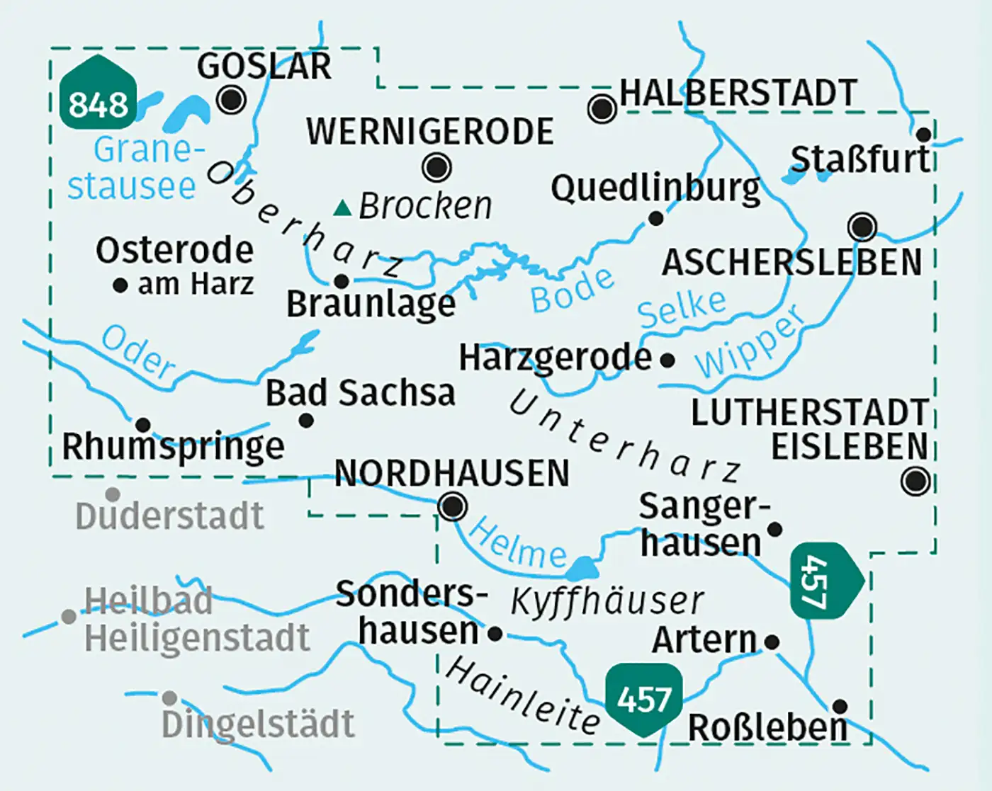 KOMPASS Wanderkarten-Set 450 Harz