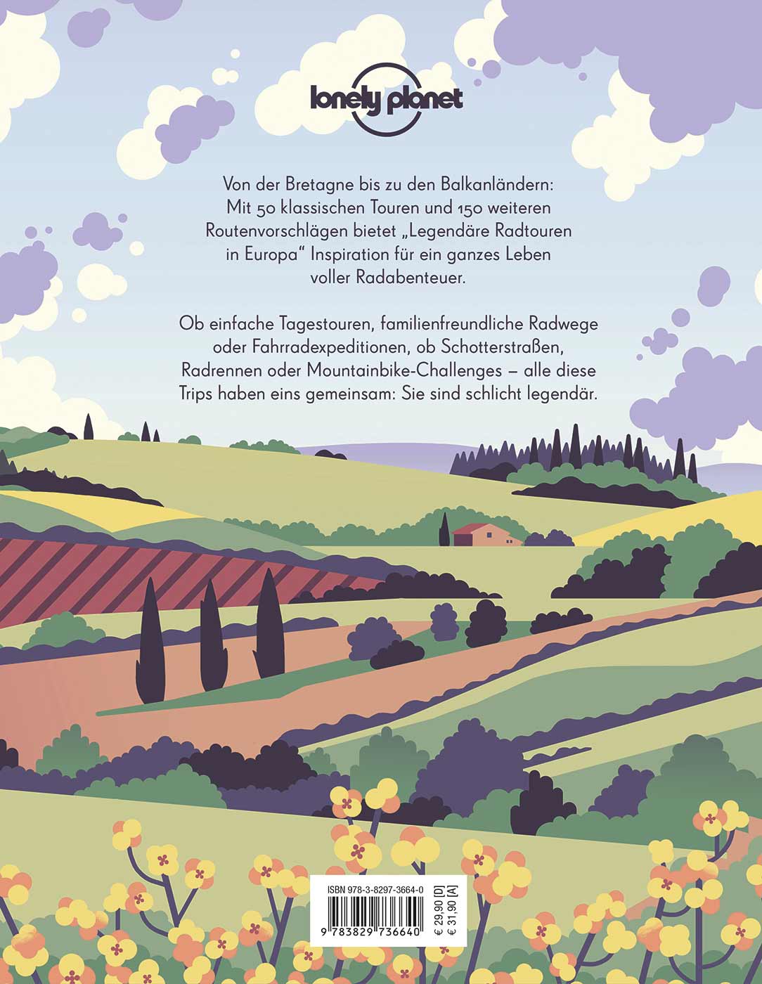 Radtourenbuch Legendäre Radtouren Europa Rückseite