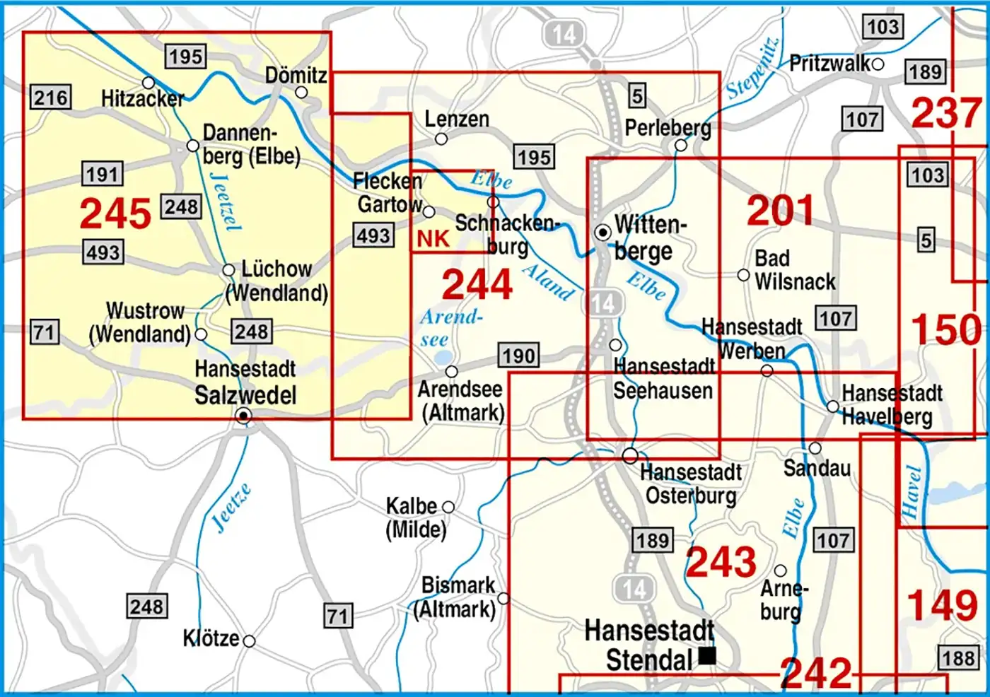 Karte 245 Wustrow Wendland