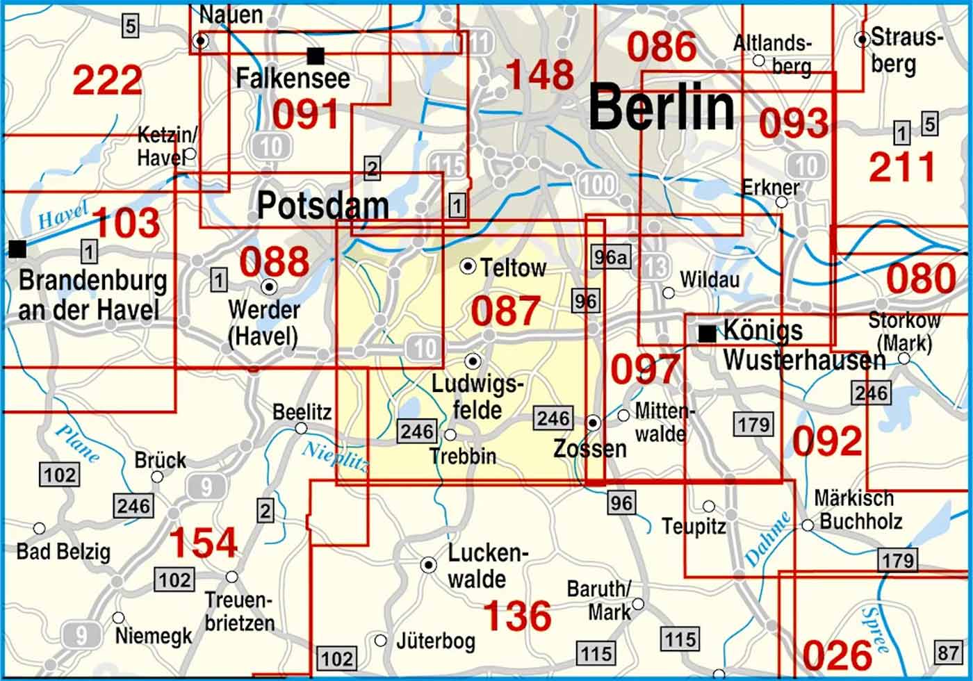 Karte Südliches Berlin Teltow Barthel