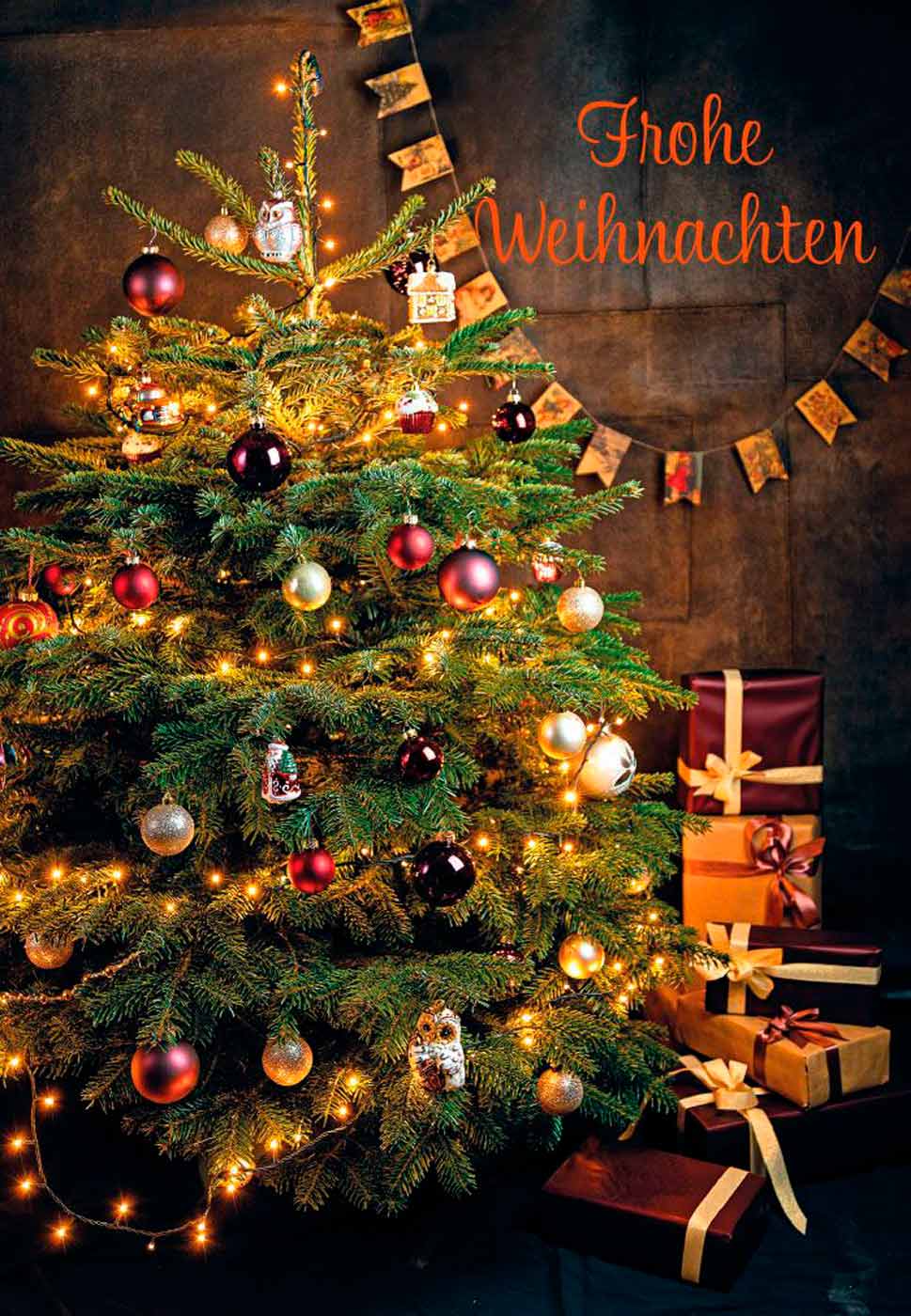 Weihnachtskarte Frohe Weihnachten Weihnachtsbaum
