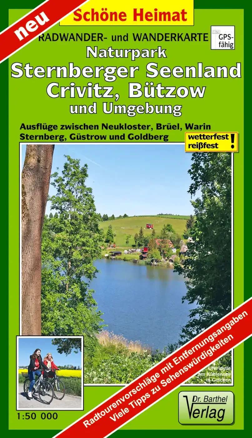 Radkarte Naturpark Sternberger Seenland Crivitz Wanderkarte Barthel