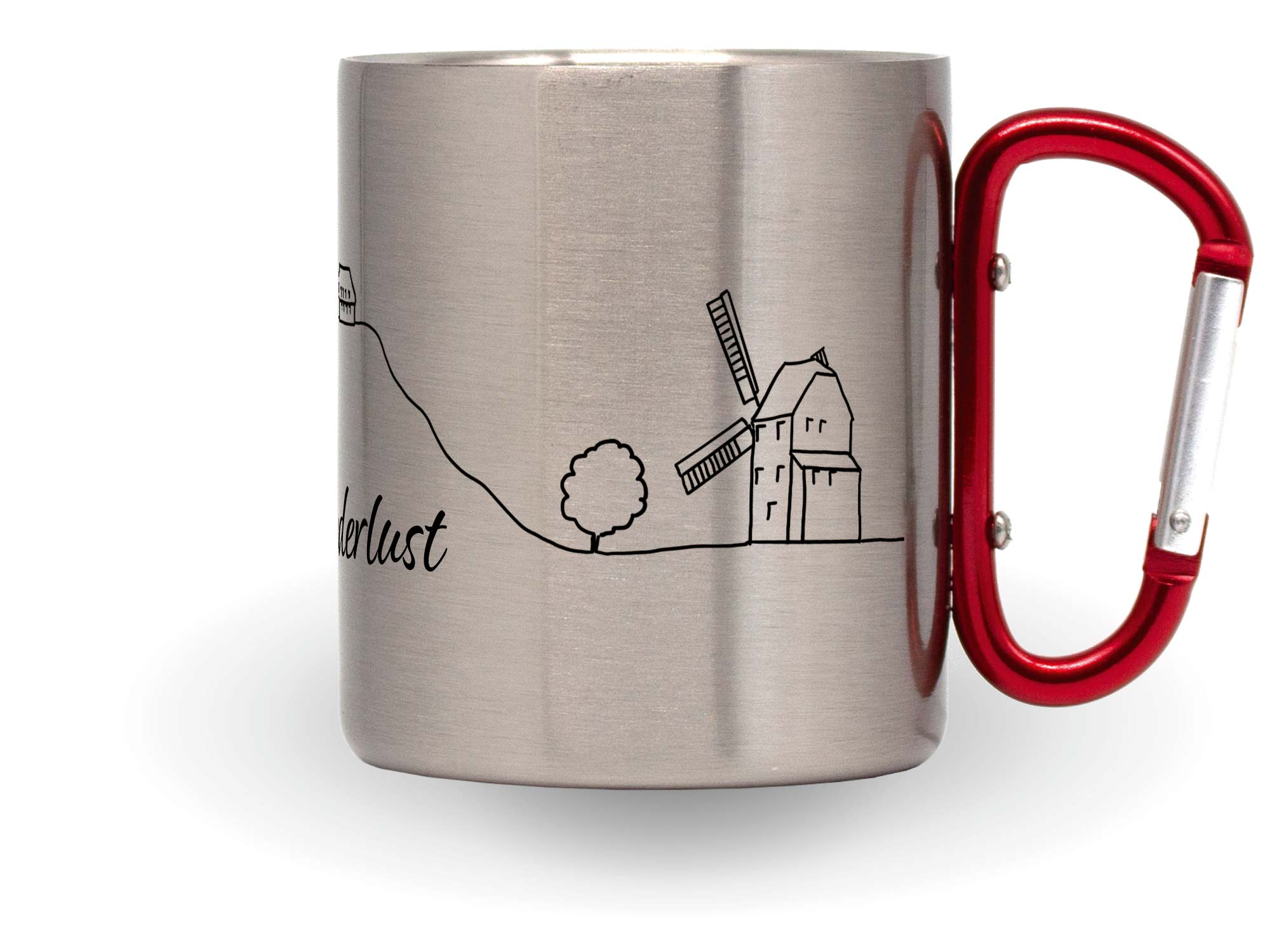 Bedruckte Karabinertasse Oberlausitz Wanderlust Wandertasse