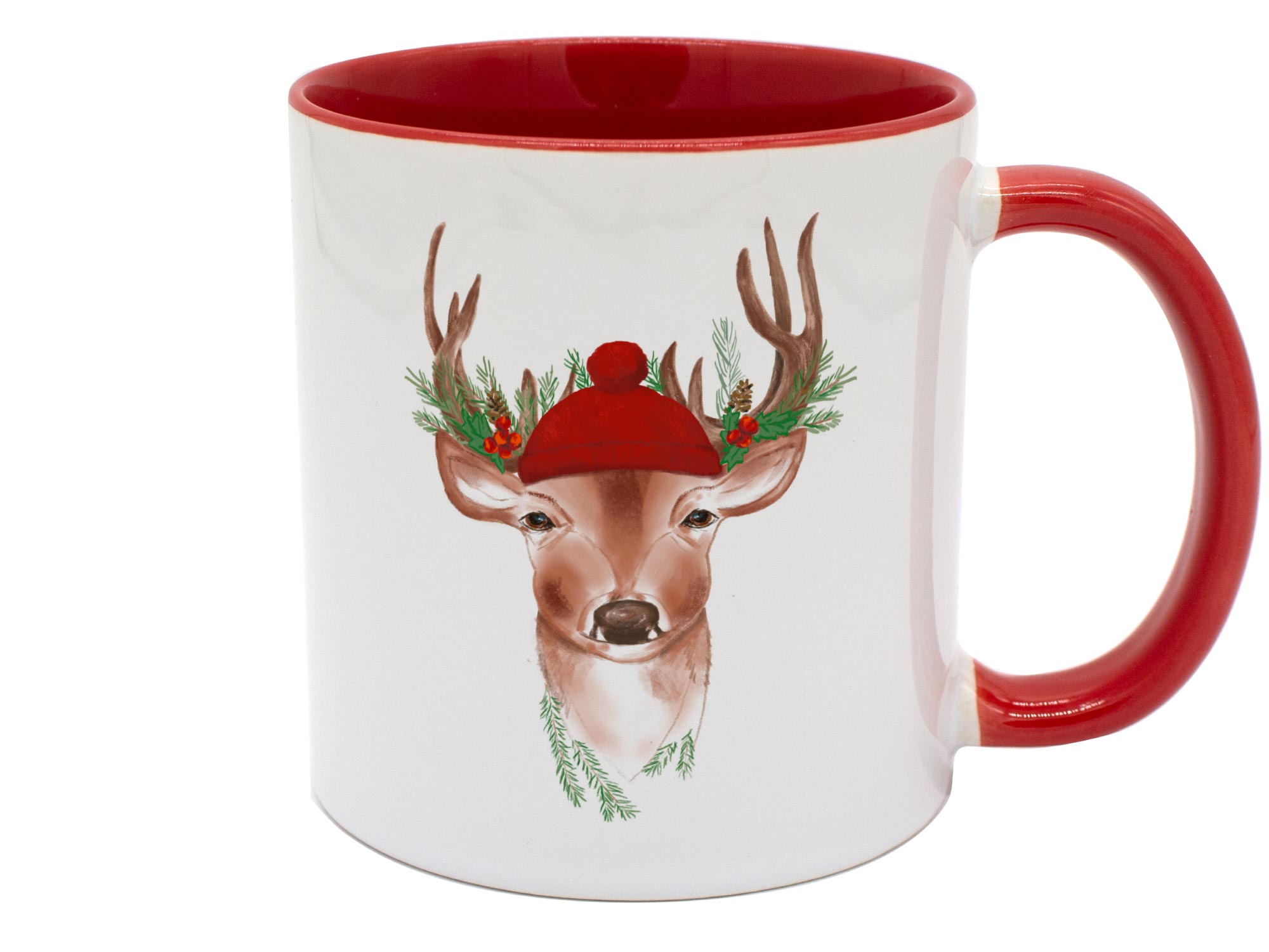 Weihnachtstasse mit Hirsch