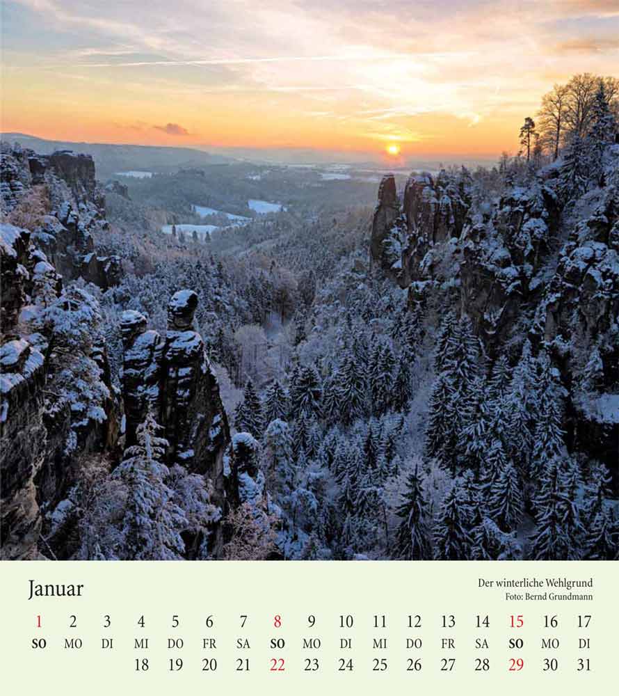 Kalender Elbsandsteingebirge Wehlgrund
