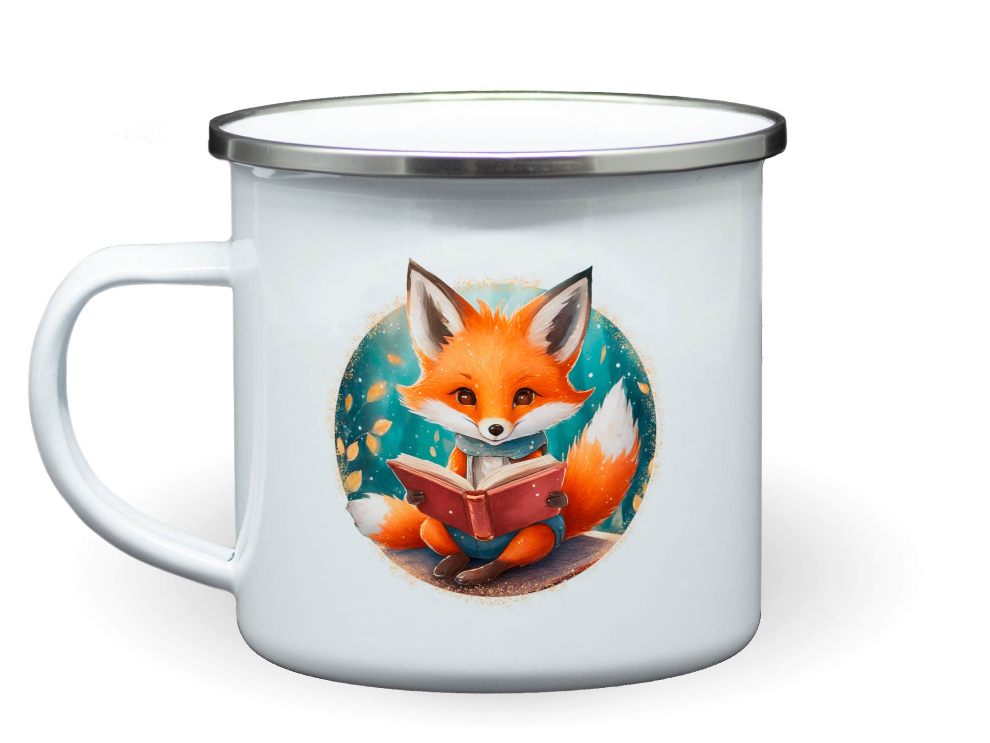 Tasse mit Fuchs und Buch
