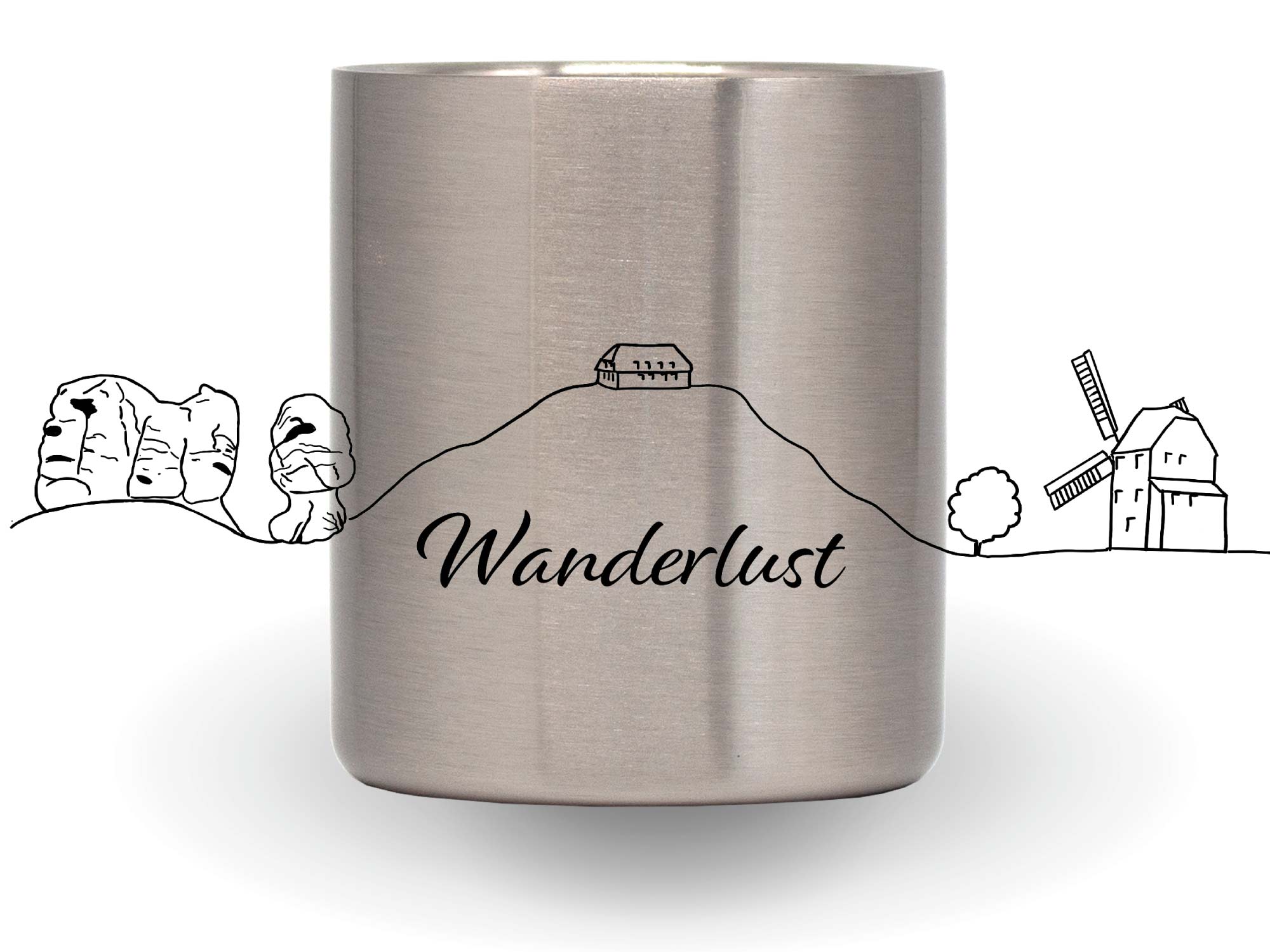 Edelstahltasse Oberlausitz Wandertasse Wanderlust