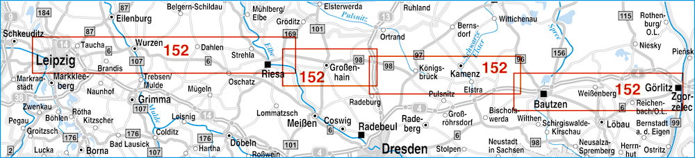 Wanderkarte Pilgerweg Görlitz-Leipzig