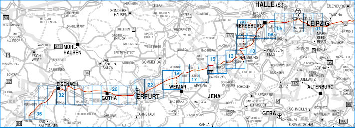 Wanderkarte Pilgerweg Görlitz-Vacha
