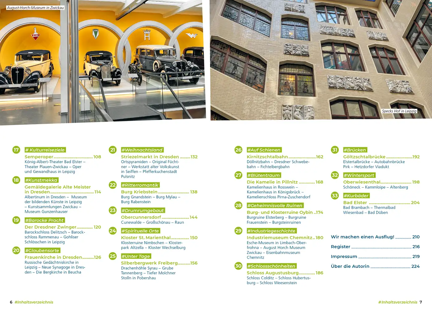 Inhaltsverzeichnis Reiseführer Sachsen Dumont