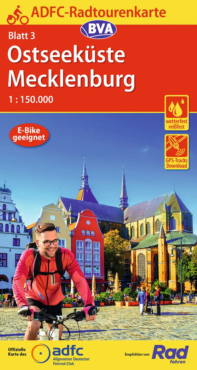 Radkarte Ostseeküste Mecklenburg Radfahrer