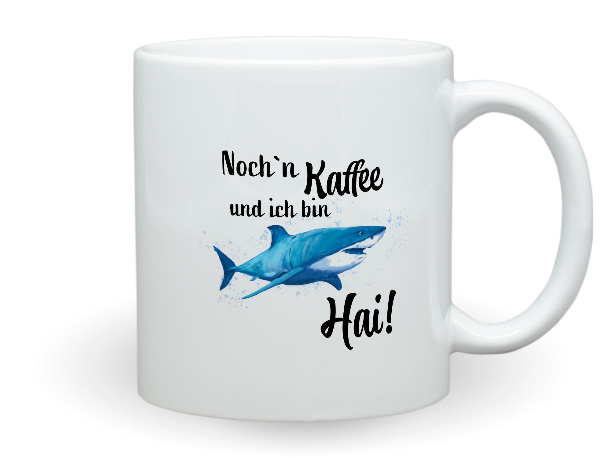 Bedruckte Kaffeetasse mit lustigem Spruch