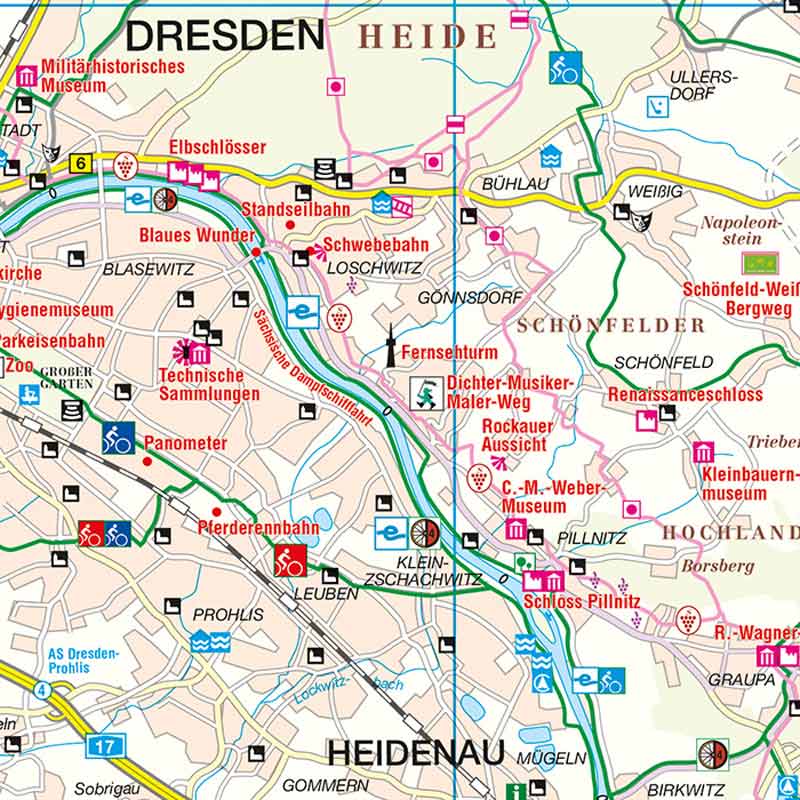 Karte Dresden Sehenswürdigkeiten
