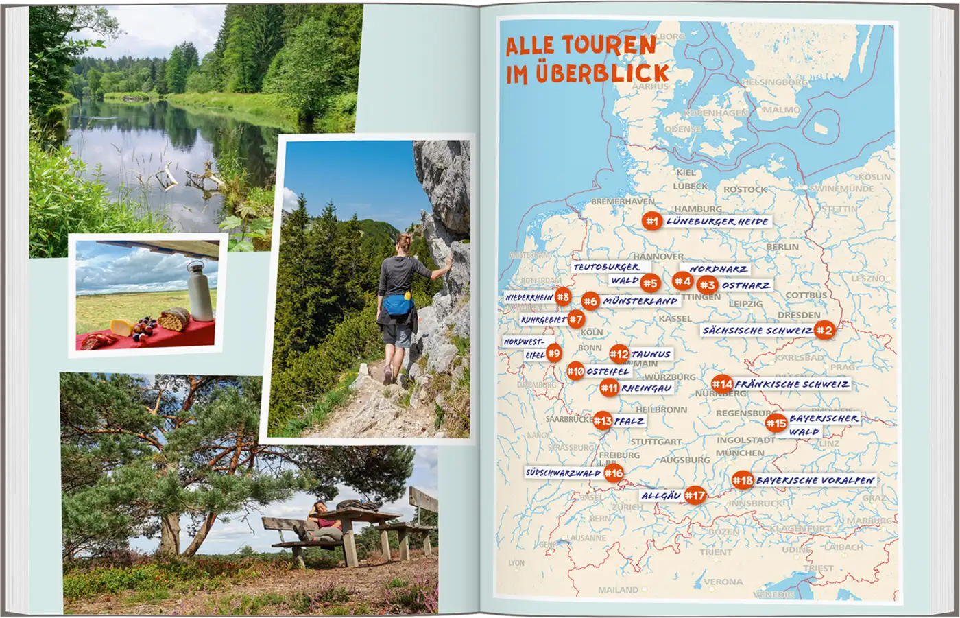 Wanderführer Deutschland Tourenkarte
