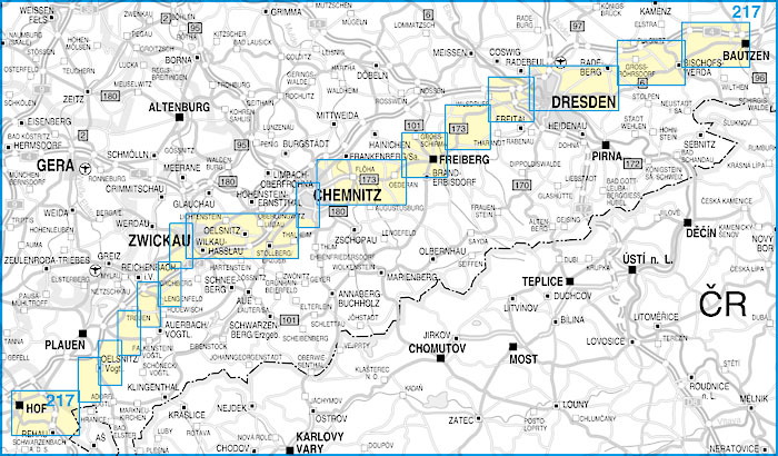 Wanderkarte Sächsischer Jakobsweg Bautzen Barthel