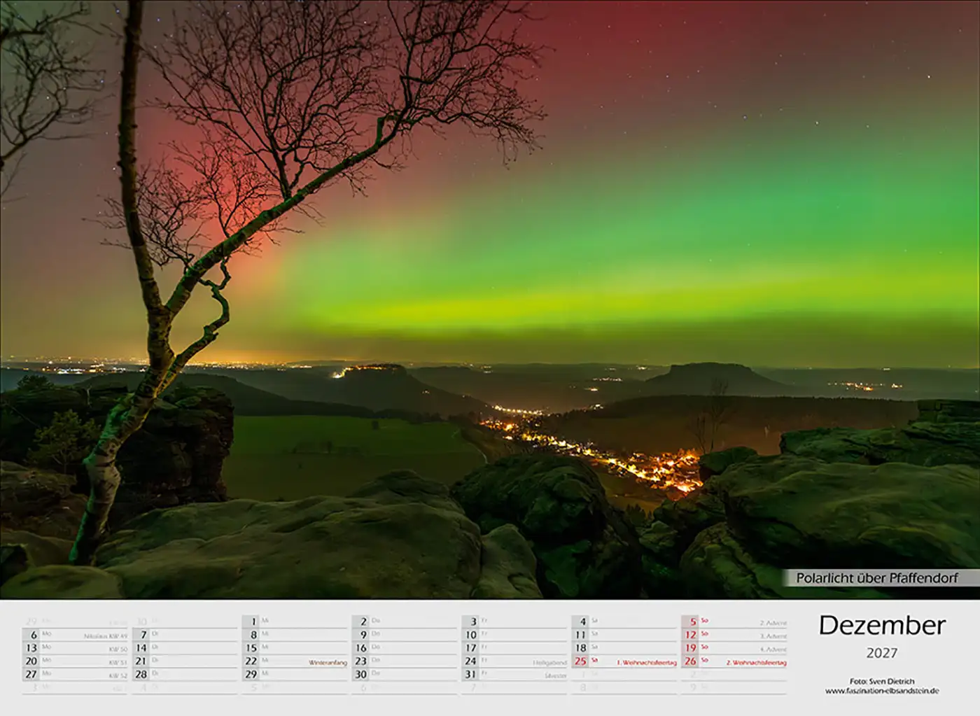 Kalender 2027 Elbsandsteingebirge Pfaffendorf