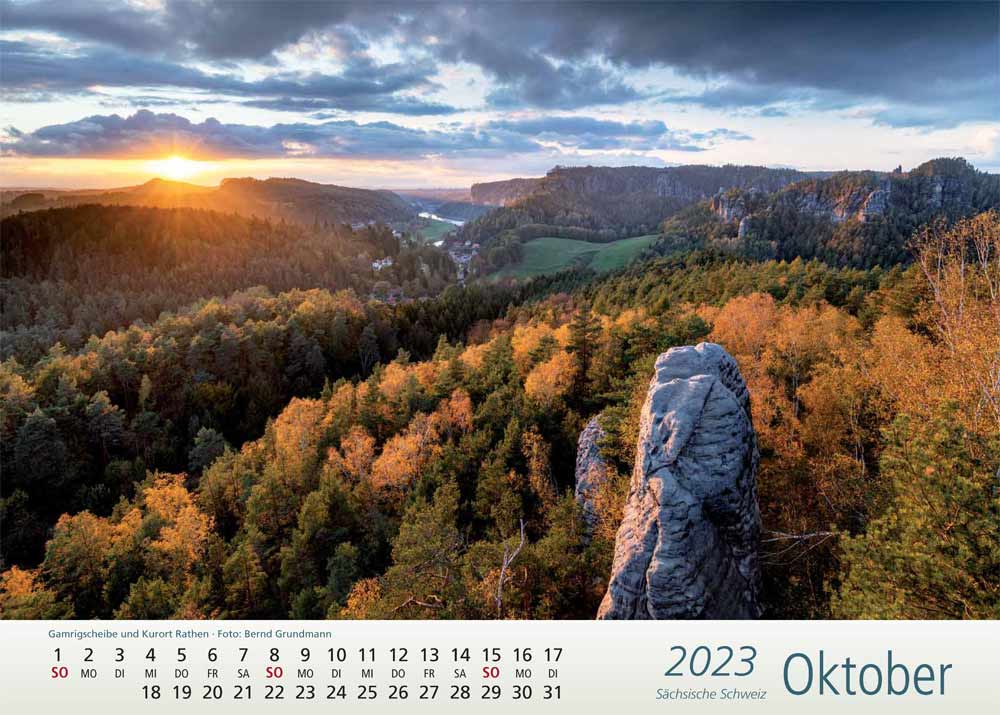 Kalender Sächsische Schweiz Gamrig Rathen