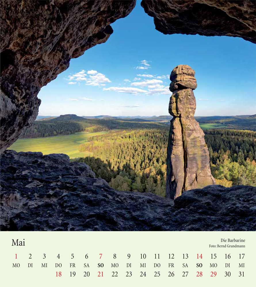 Kalender Elbsandsteingebirge Barbarine
