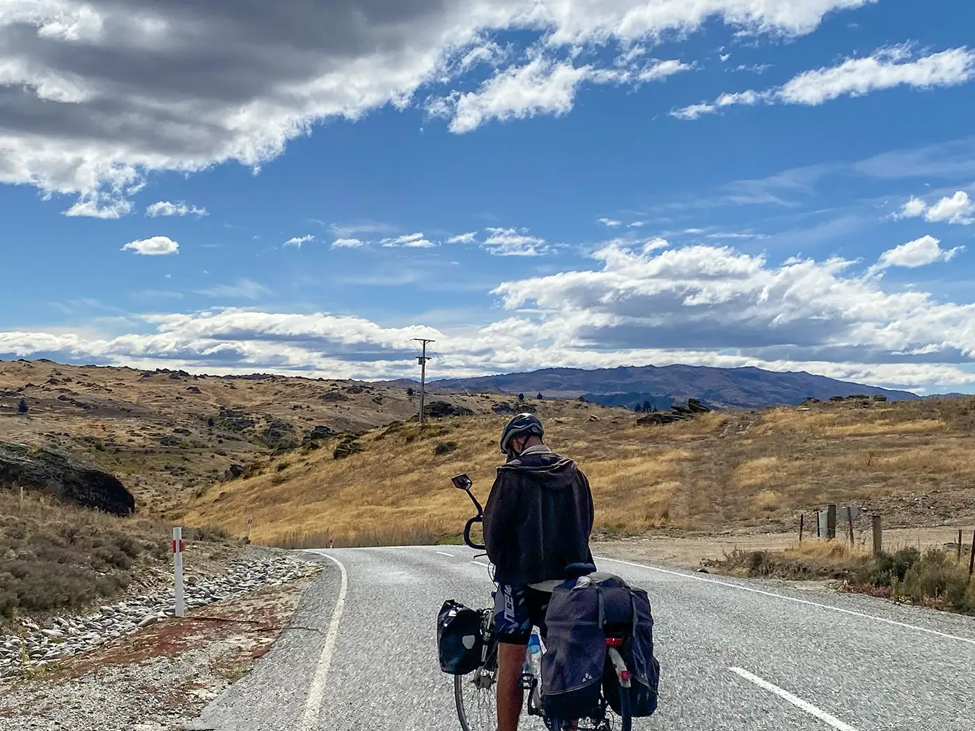 Radfahrer auf Straße