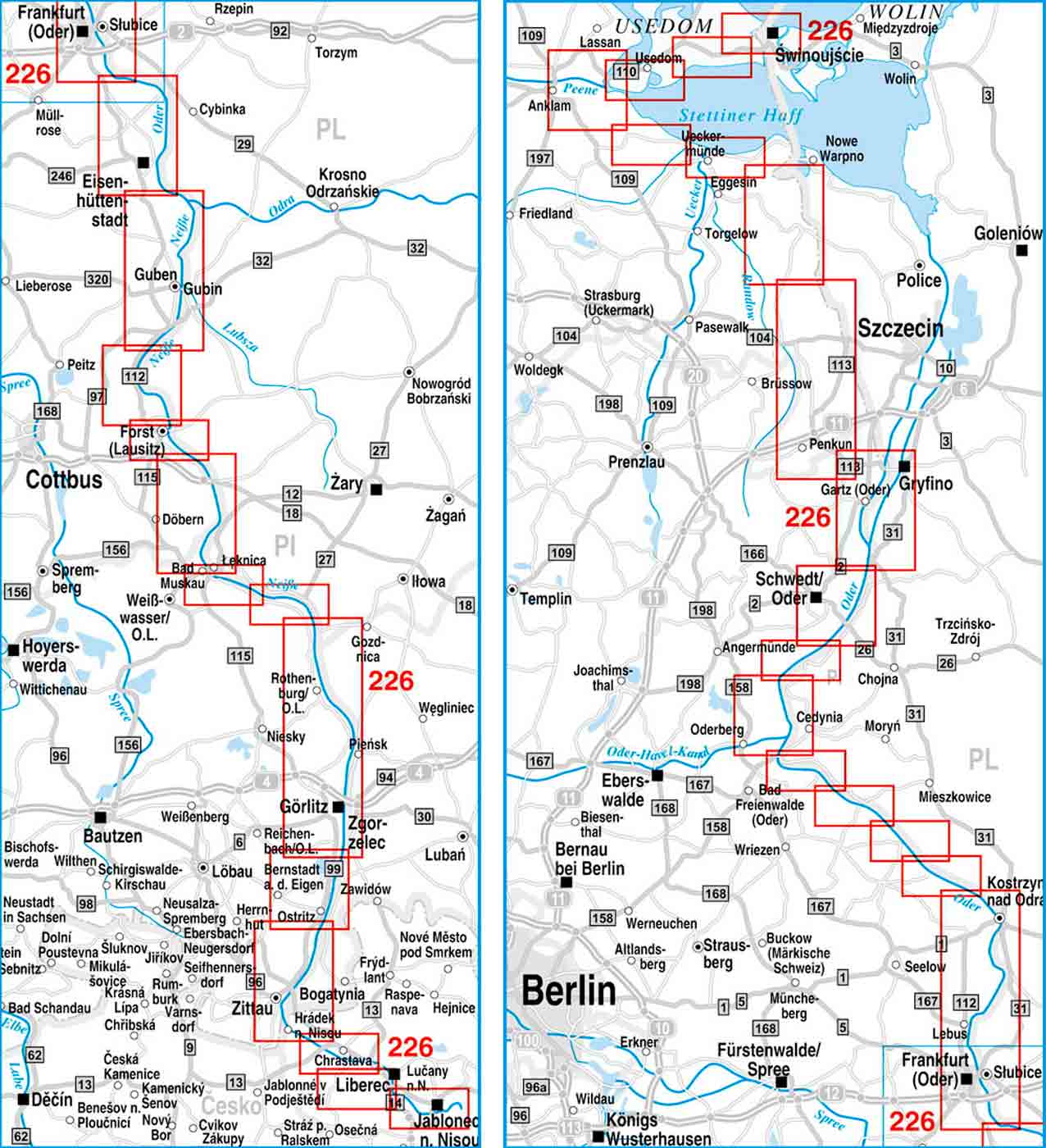Radkarte Oder Neisse Radweg