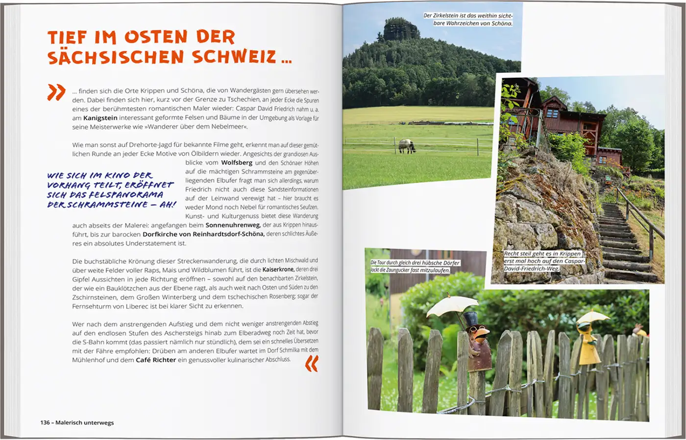 Buch innen Sächsische Schweiz