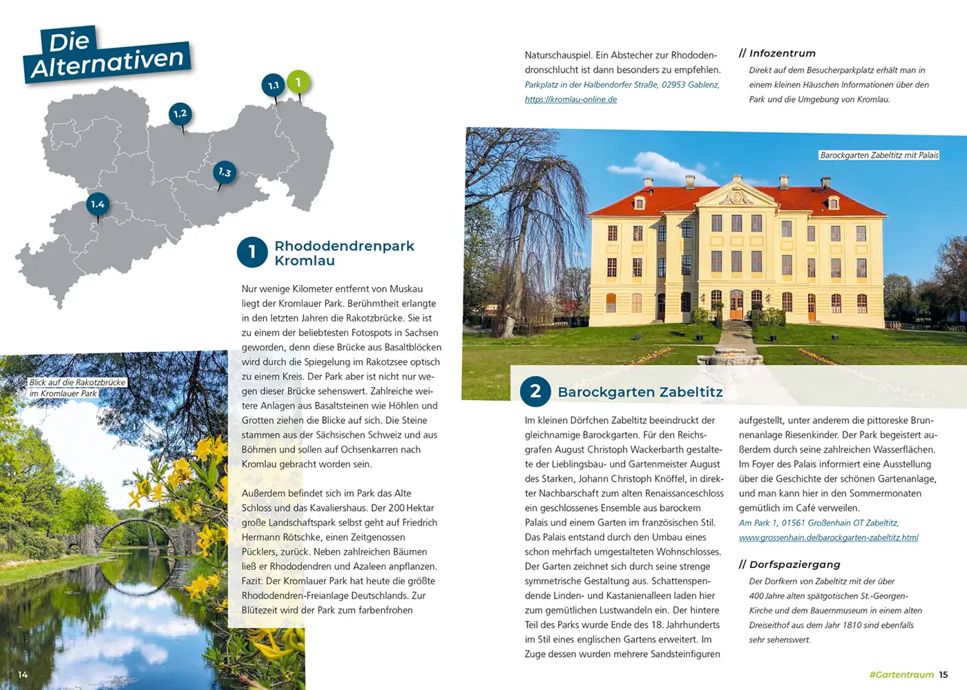 Reiseführer Sachsen Zabeltitz Barockgarten
