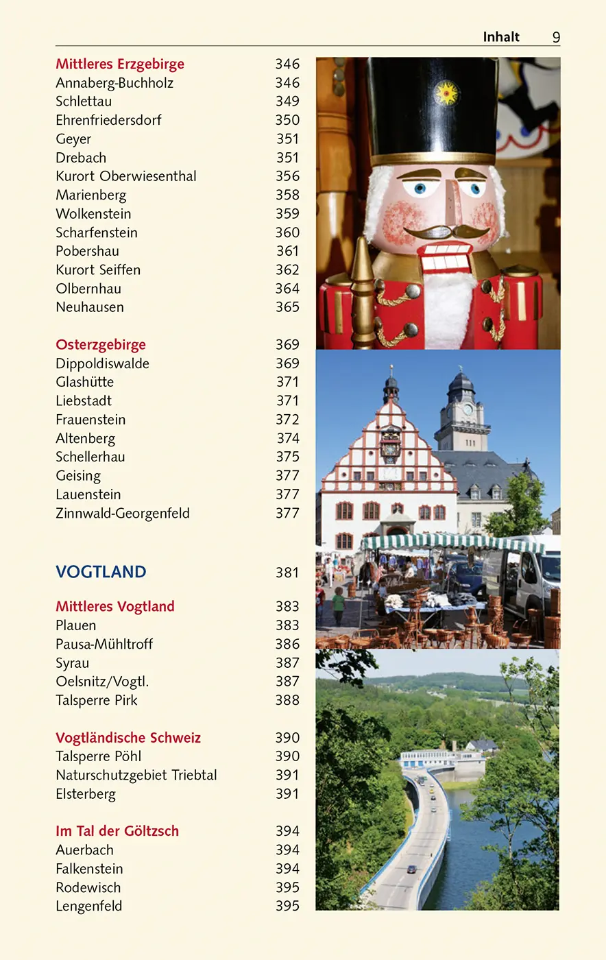 Reiseführer Sachsen Vogtland Inhalt