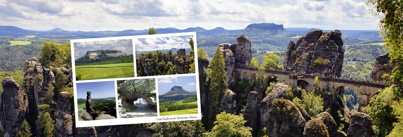 Ansichtskarte Sächsische Schweiz Bastei