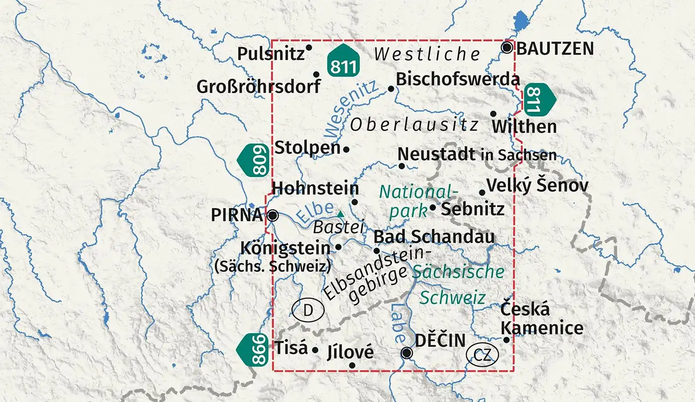Karte Sächsische Schweiz