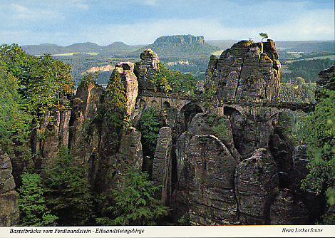 Ansichtskarte Basteibrücke vom Ferdinandstein