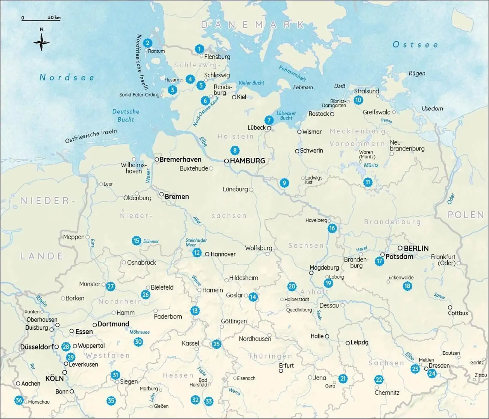 Buch Campingführer Campingplätze für Geniesser Karte Norden